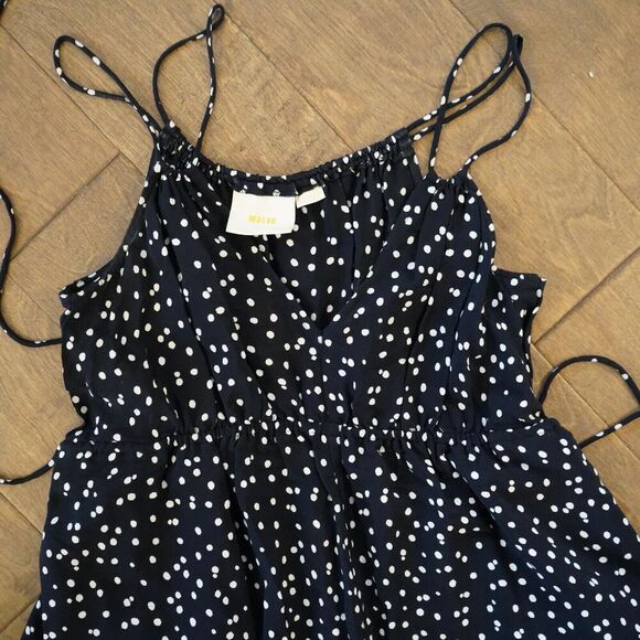 Anthropologie Maeve Finley Polka Dot Super Wide Leg Jumpsuit Sleeveless Size 2 - Picture 5 of 7